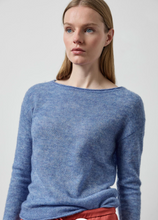 Load image into Gallery viewer, Lilla P Featherweight Bateau Sweater in Lapis