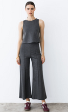Load image into Gallery viewer, Ripley Rader Ponte Knit Wide Leg Cropped in Charcoal
