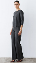 Load image into Gallery viewer, Ripley Rader Ponte Knit 3/4 Sleeve Top Charcoal