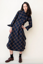 Load image into Gallery viewer, Heather Harland Bias Shirtdress in Cotton-Silk Plaid