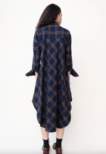 Load image into Gallery viewer, Heather Harland Bias Shirtdress in Cotton-Silk Plaid