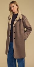 Load image into Gallery viewer, Velvet Yves Luxe Faux Suede Fur Reversible Coat
