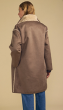 Load image into Gallery viewer, Velvet Yves Luxe Faux Suede Fur Reversible Coat