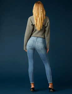 DL1961  Florence Skinny Mid Rise Instasculpt Ankle Jean in Riviera Frayed