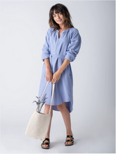 Load image into Gallery viewer, Margaret O&#39;Leary Gauze Shirt Dress in Iris